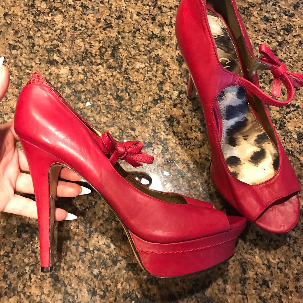 Red Sam Edelman Heels
